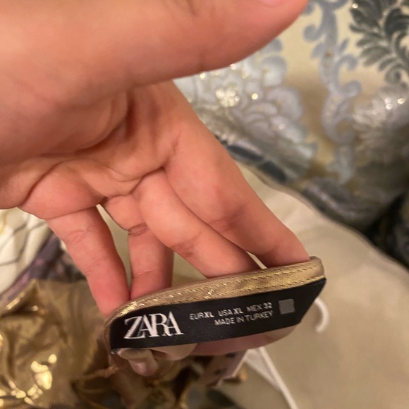 Zara Gold Satin Mini Dress - Picture 7 of 7